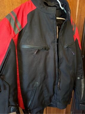 Viking Cycles Motorcycle Cordura Jacket sz L..zip out liner, padded.